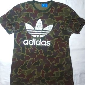 Adidas Classic Logo Camo Front & Back Super Soft/ Stretch Sz Large